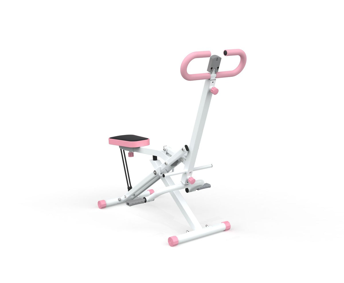 Built for Home, Built to Last: Sturdy steel frame, soft pink accents, and a compact footprint designed to fit right into your home gym without taking over the room.