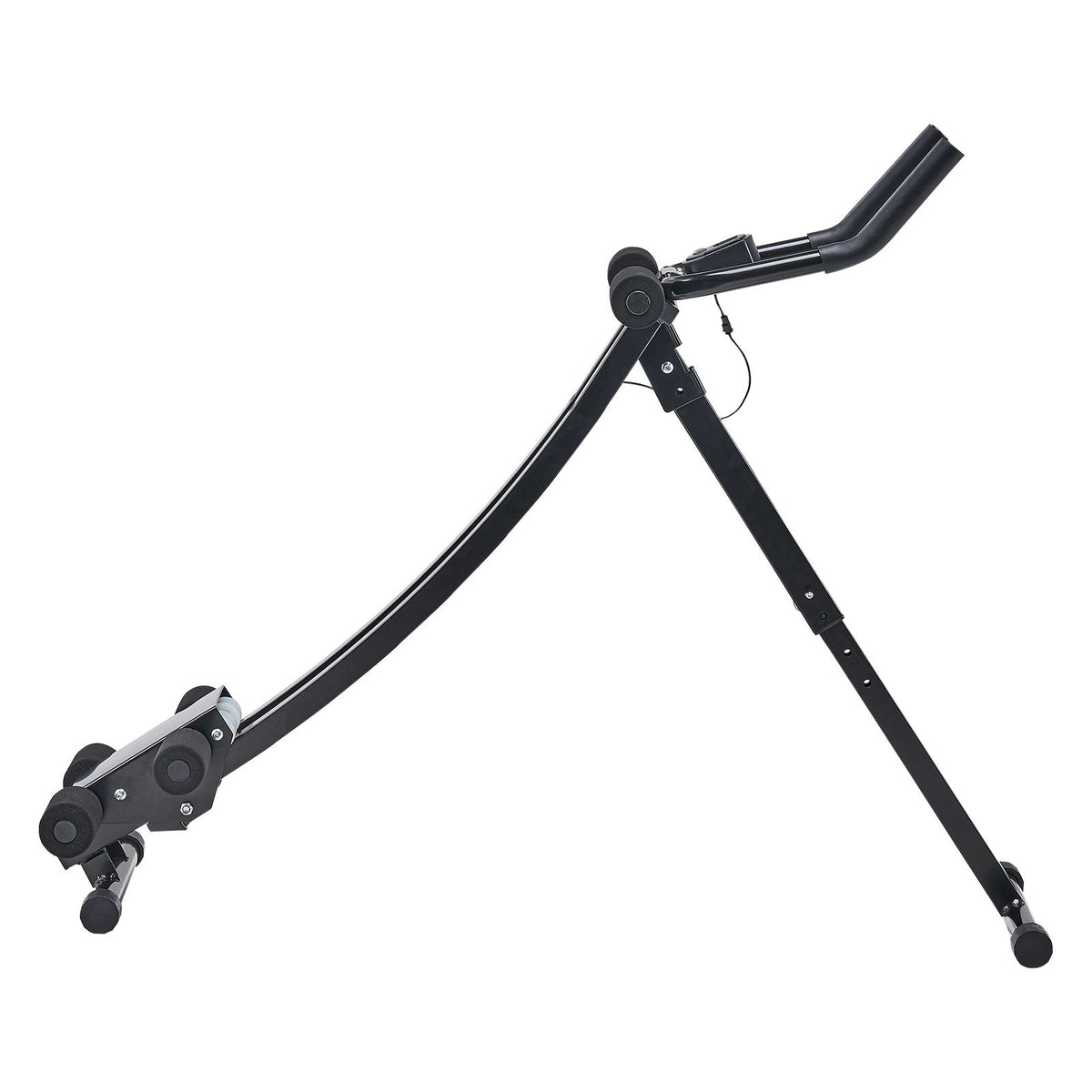 Side profile silhouette of the SlideCrunch Ab Trainer on a white background