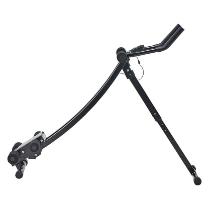Side profile silhouette of the SlideCrunch Ab Trainer on a white background