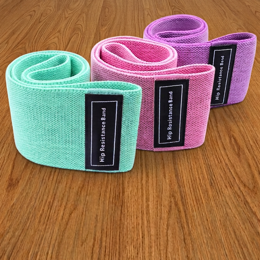 3-Piece Fabric Hip Resistance Bands